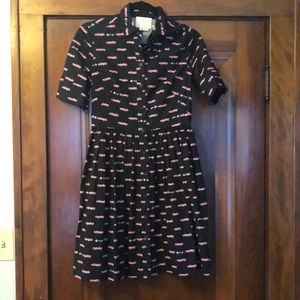 kate spade car shirt dress - size 4